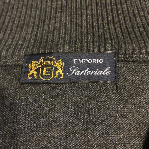 Emporio Sartoriale gray Capri zip sweater XL NWT - Picture 5 of 13